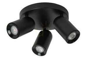 Strahler Lucide PUNCH 3-flammig schwarz Metall GU10 dimmbar 13958/13/30 small 1