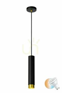 Pendelleuchte Lucide FLORIS Schwarz Gold 30 cm Aluminium GU10 35413/01/30 small 0