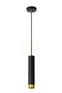 Pendelleuchte Lucide FLORIS Schwarz Gold 30 cm Aluminium GU10 35413/01/30 small 1