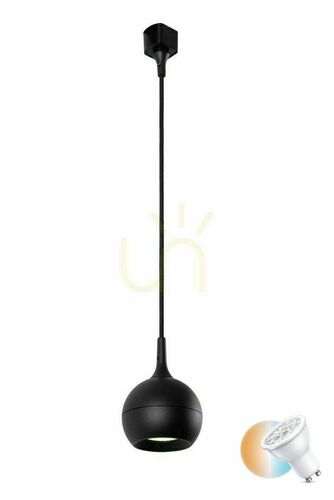 Prüfen Plafondleuchte Lucide TRACK Favori Schwarz Aluminium GU10 CCT 09956/01/30