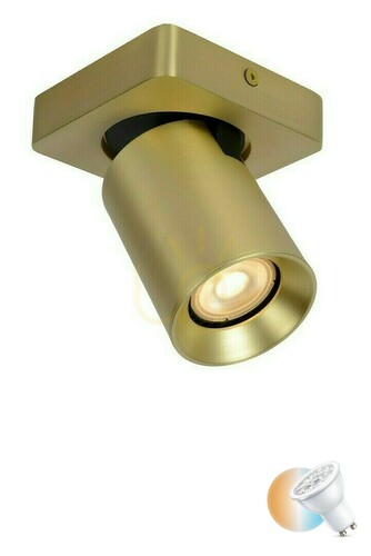 Prüfen Plafond Lucide NIGEL Gold Aluminium GU10 LED dimmbar 09929/05/02