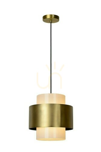 Prüfen Pendelleuchte Lucide FIRMIN Gold Glas Stahl Retro 45497/30/02