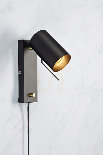 Prüfen Wandlampe Markslojd Carrie Schwarz Metall Dimmer 106587