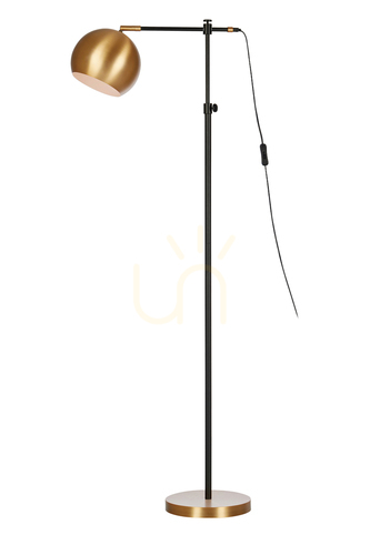 Prüfen Bodenlampe Markslojd CHESTER 107231 Schwarz Braun Metall 135 cm