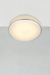 Plafond Markslojd Global LED 28 cm Weiß Chrom 105960 small 1