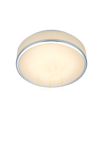 Prüfen Plafond Markslojd Global LED 28 cm Weiß Chrom 105960