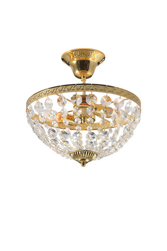 Prüfen Plafond Markslojd Hanaskog 30 cm Gold Transparent Kristall 2-flammig 100486