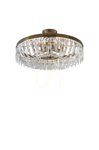 Prüfen Plafond Markslojd Hovdala 48 cm transparent Metall Kristall 4-flammig 100618