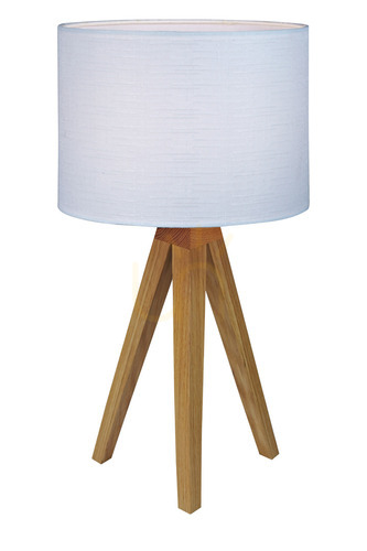 Prüfen Tischlampe Markslojd Kullen Eiche Weiß Holz Stoff 44 cm 104625