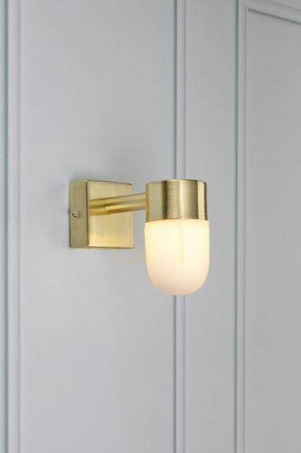 Prüfen Wandleuchte Markslojd 106374 weiß Metall/Glas IP44 18W Badezimmer