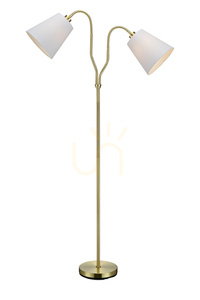 Bodenlampe Markslojd MODENA 105274 2-flammig Metall Weiß/Messing 152 cm small 0