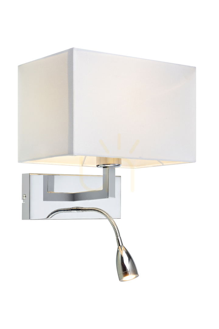 Vägglampa Markslojd Savoy 106307 2 ljuspunkter vit/krom