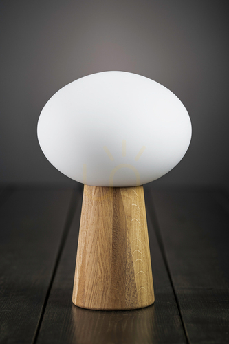 Prüfen Tischlampe Markslojd Pater Holz Weiß Eiche 37 cm 108409