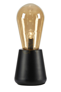 Tischlampe Markslojd Brooke 108416 Bernstein Schwarz Metall Glas 42 cm small 0