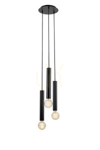Pendelleuchte Markslojd Sencillo 3-flammig Schwarz Metall 108435 small 0