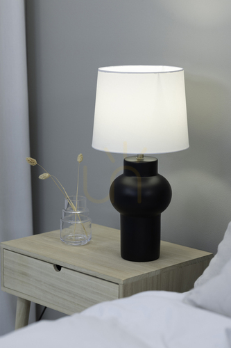 Prüfen Tischlampe Markslojd Shape 108449 Keramik Weiß/Schwarz 46 cm