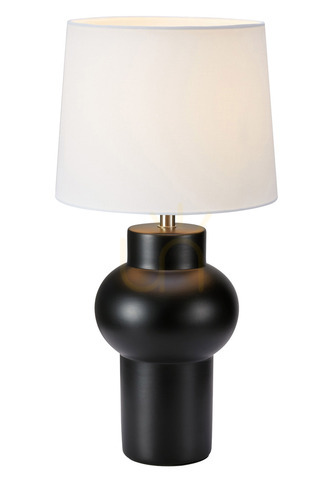 Prüfen Tischlampe Markslojd Shape 108449 Keramik Weiß/Schwarz 46 cm