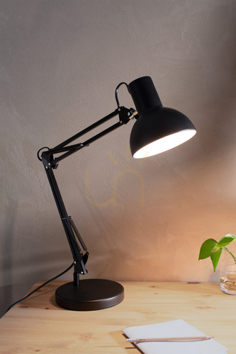 Prüfen Schreibtischlampe Markslojd Architect 108453 schwarz Metall verstellbar E27 80 cm