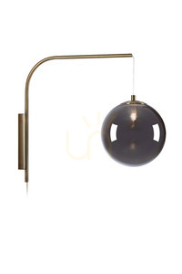 Wandlampe Markslojd Dione 108419 Rauchglas Antikmessing 1-flammig small 0