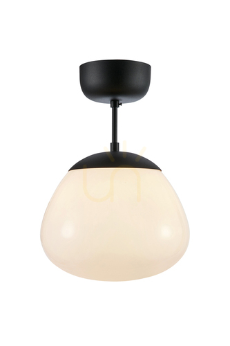 Prüfen Plafond Markslojd RISE 108543 weiß Metall/Glas 25 cm