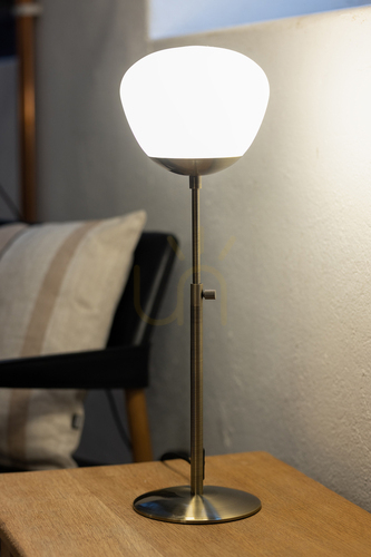 Prüfen Tischlampe Markslojd RISE 108546 weiß Metall Glas 60 cm