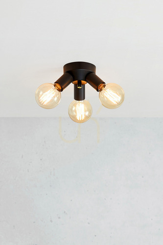 Prüfen Plafond Markslojd Mazzo 108549 3-flammig schwarz Metall 21 cm