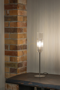 Tischlampe Markslojd TUBO 108557 Nickel satiniert Glas klar 50 cm small 1