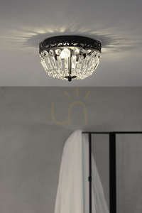 Plafond Markslojd Etienne 2-flammig Schwarz Kristall 25 cm 108598 small 1