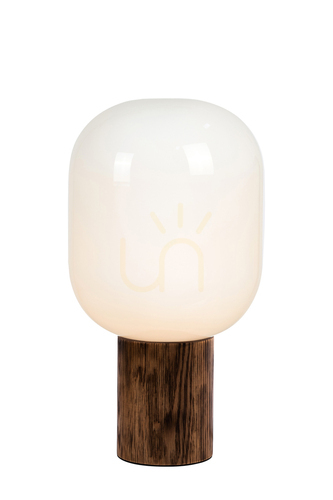 Prüfen Tischlampe Markslojd Skene 108663 weiß Holz 44 cm
