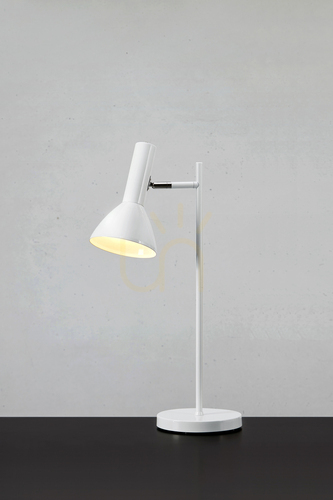 Prüfen Tischlampe Markslojd Metro 108688 Weiß Stahl 65 cm