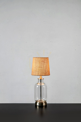 Prüfen Tischlampe Markslojd COSTERO 108693 Glas Jute Transparent Natur 43 cm