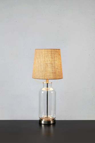 Prüfen Tischlampe Markslojd COSTERO 108694 Natur Jute Glas 60 cm