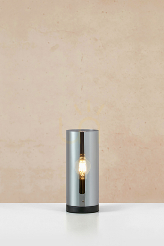 Prüfen Tischlampe Markslojd POST 108734 Rauchglas Schwarz 29 cm