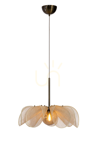 Prüfen Pendelleuchte Markslojd STYRKA 63 cm Natur Antikmessing Bananenfaser 108659