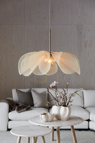 Prüfen Pendelleuchte Markslojd STYRKA 108661 Natur Antikmessing 75 cm
