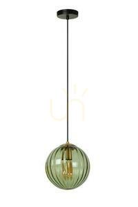 Pendelleuchte Lucide Monsaraz Grün Glas Metall Retro 45493/30/33 small 1