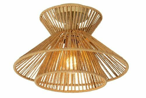 Prüfen Plafond Lucide TASMAN Holz Papier Japandi E27 32 cm 10120/32/72