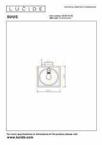 Lucide SUUS Deckenleuchte schwarz aus Metall 1×E27 00127/01/30 small 4