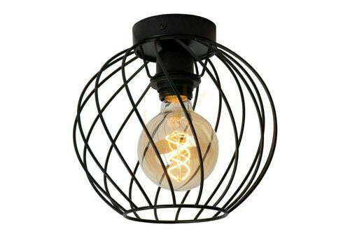 Prüfen Plafond Lucide DANZA Schwarz Metall 25 cm LED E27 21128/25/30