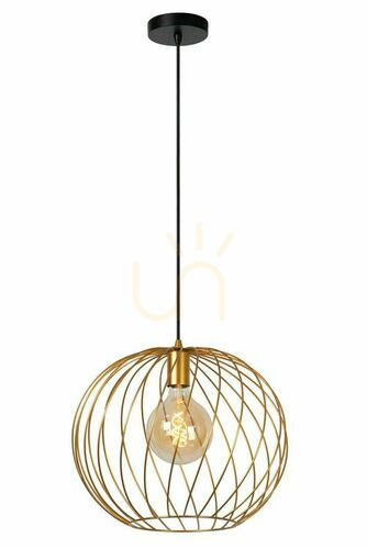 Prüfen Pendelleuchte Lucide Danza Gold Messing 40 cm Metall E27 21428/40/02