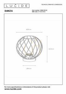 Tischleuchte Lucide DANZA Gold Metall E27 25 cm 21528/25/02 small 4