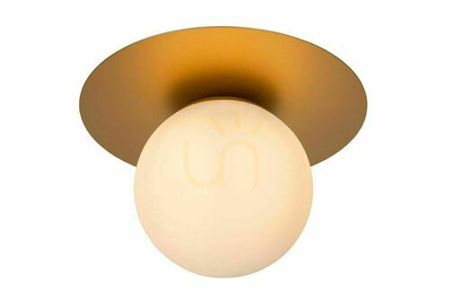 Prüfen Plafond Lucide TRICIA Gold Schwarz Glas E27 25 cm 79187/01/02
