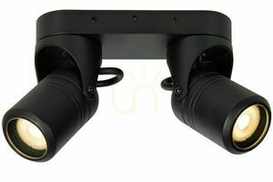 Lucide NIORT Außen-Deckenstrahler schwarz 2×GU10 IP44 14825/02/30 small 0