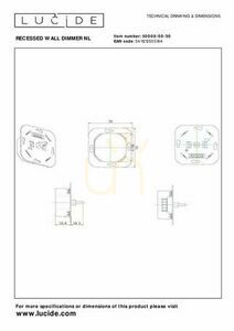 Einbaudimmer Lucide RECESSED Schwarz Kunststoff 300W IP20 NL 50000/00/30 small 2