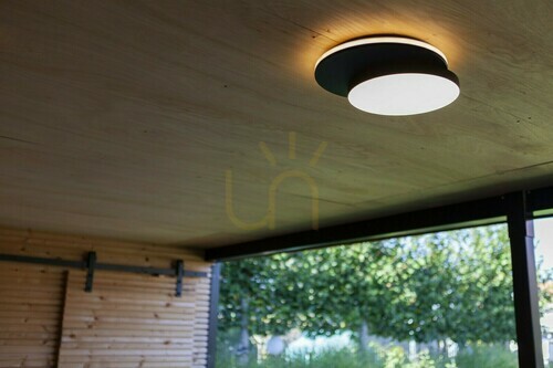 Prüfen Außen-Deckenleuchte Lutec GOLETA schwarz LED 24,3W 3000K/4000K 5205801012