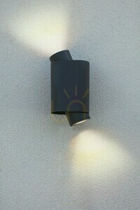 Außenwandleuchte Lutec CYPRES grau Aluminium 2-flammig LED 6604002118 small 1