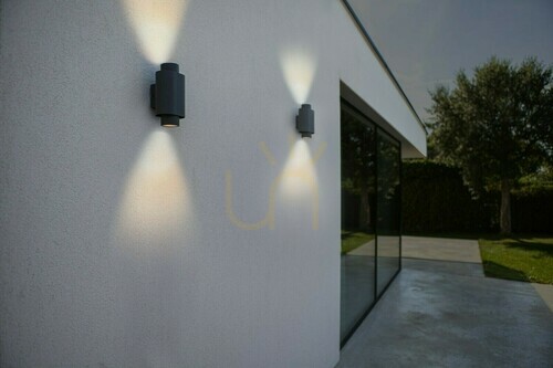 Prüfen Außenwandleuchte Lutec CYPRES 6604002118 dunkelgrau 2×GU10 IP44