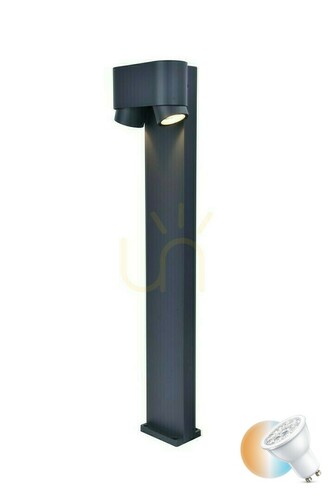 Prüfen Wegeleuchte Lutec CYPRES grau 75 cm 2-flammig LED 6604004118