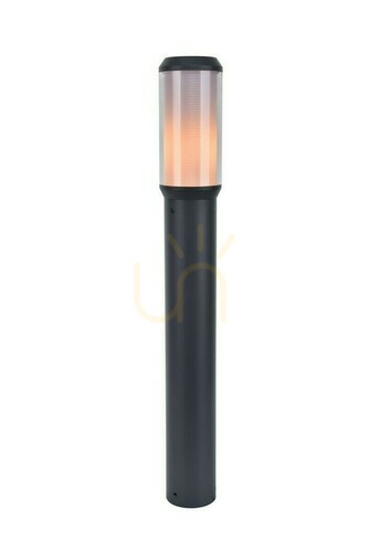 Prüfen Wegeleuchte Lutec Heros 7288201118 grau 70 cm Aluminium E27