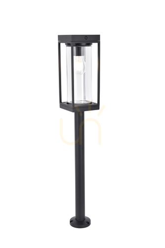 Prüfen Wegeleuchte Lutec Flair Solar schwarz 76 cm Aluminium Glas 6988802012